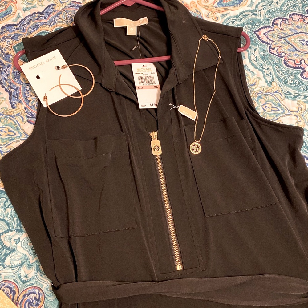 NWT Michael Kors black dress